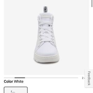 Doc martens white combat boots